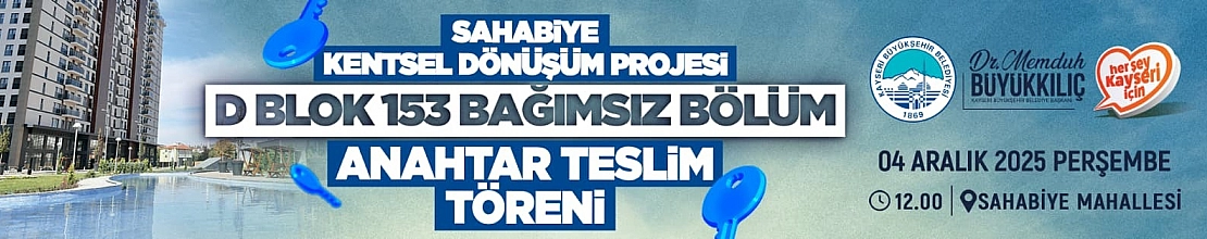 Büyükşehir sahabiye anahtar teslim töreni