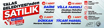 TALAS BELEDİYESİ'NDEN SATILIK