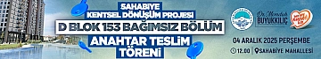 Büyükşehir sahabiye anahtar teslim töreni