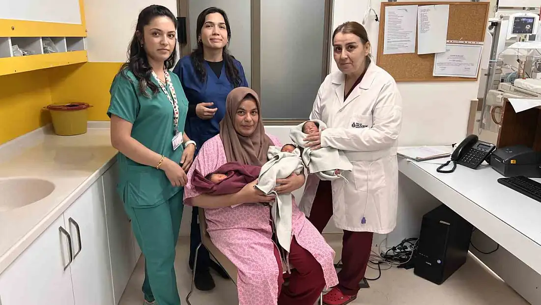 10 yıllık hasret üçüz bebek sevinciyle neticeye erdi..