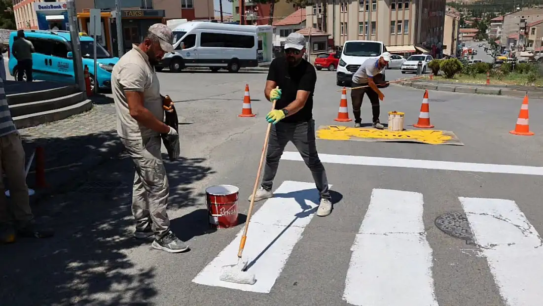 Bünyan’da yaya geçitlerinde güvenliği artıran çalışma