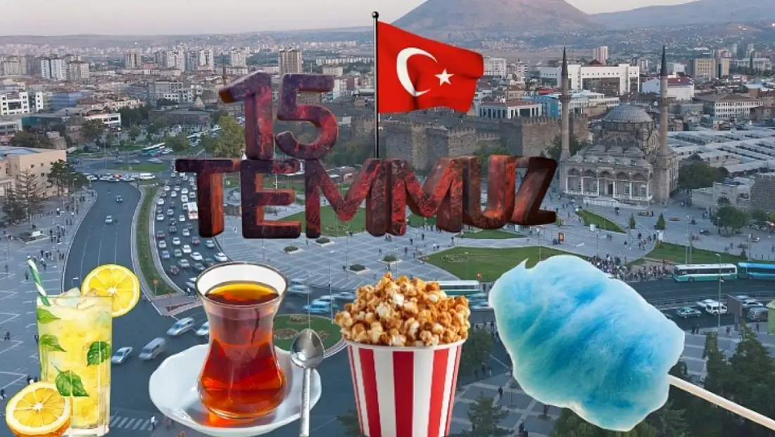 Cumhuriyet Meydanı'nda 15 Temmuz hazırlığı! Çaydan pamuk şekere ücretsiz ikram...