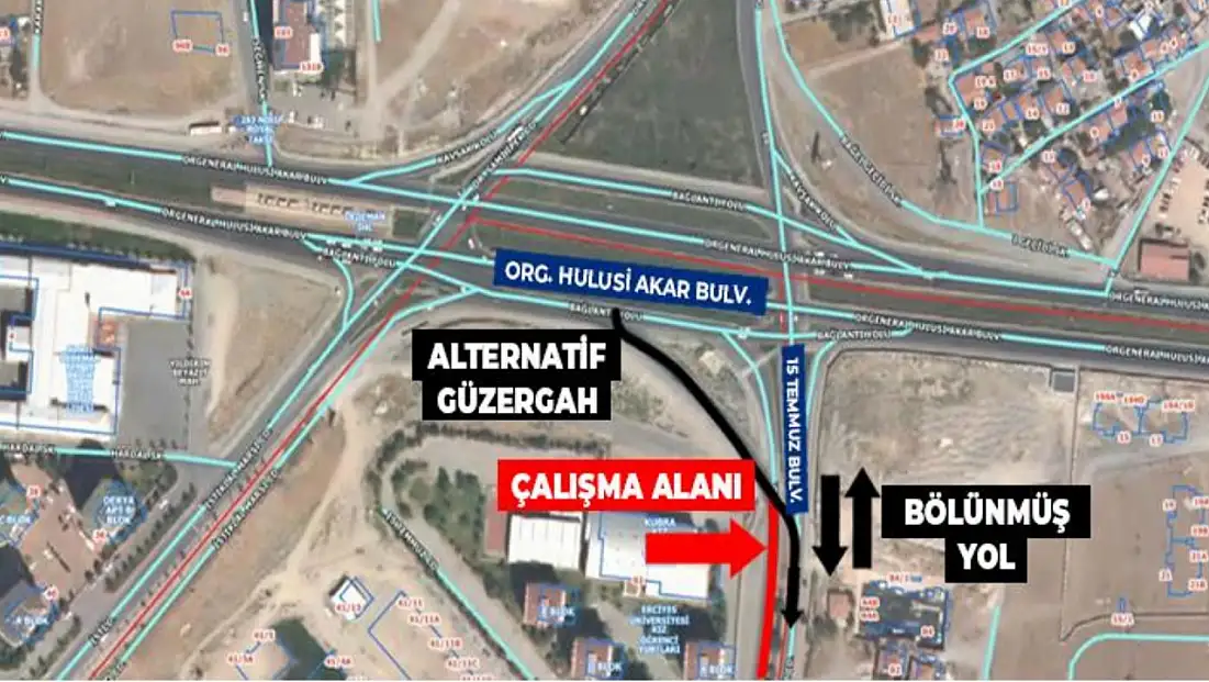 Kayseri’de o yol trafiğe kapatılacak!