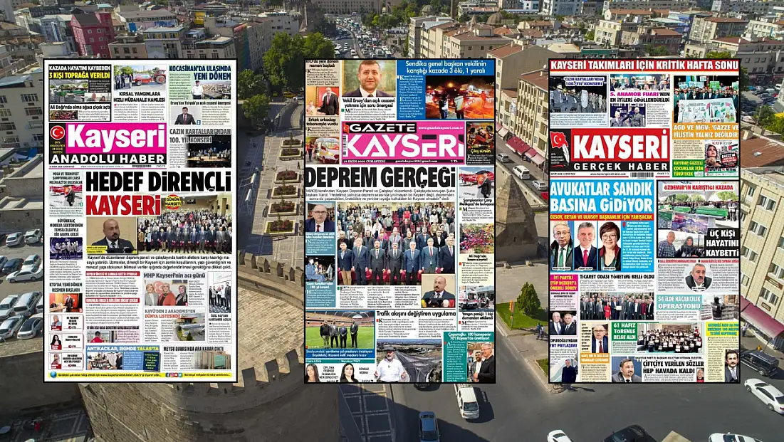 Kayseri yerel gazeteleri 10 Ekim sabahına hangi manşetlerle çıktı?