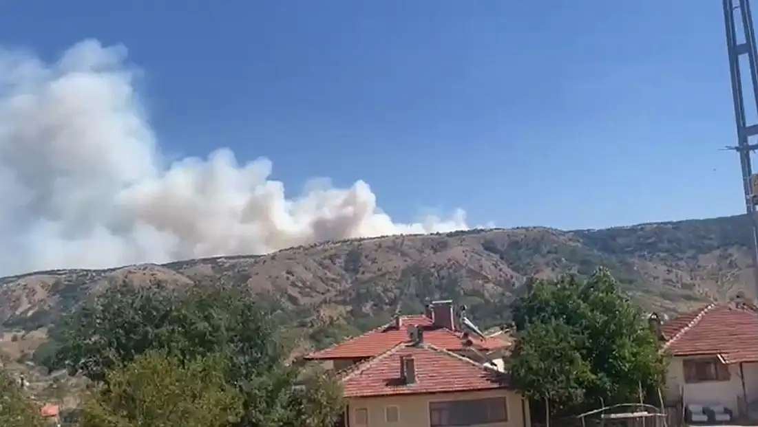 Kızılcahamam’da orman yangını çıktı!