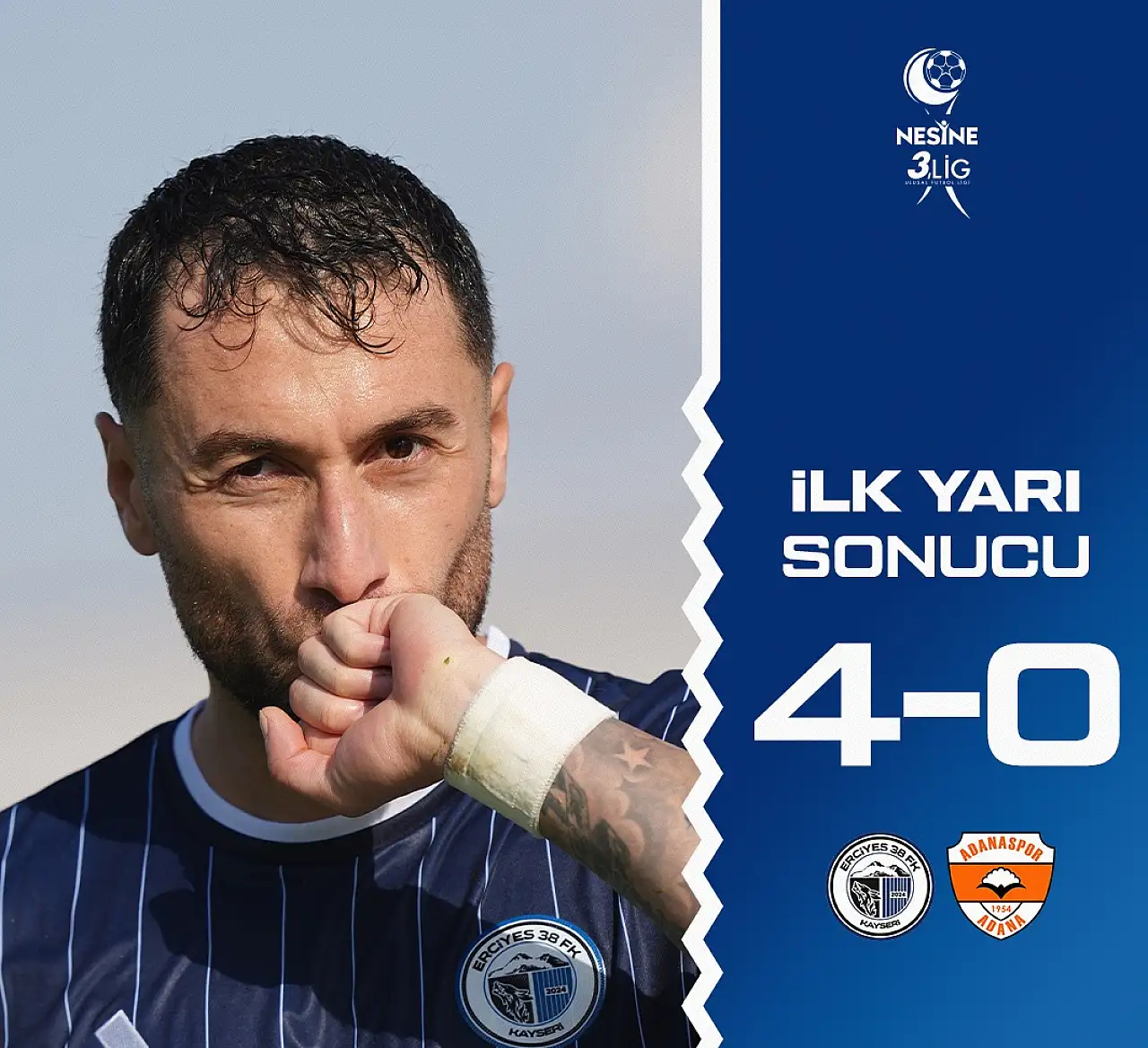 Erciyes 38 FK'dan gol yağmuru!.. (6-1)