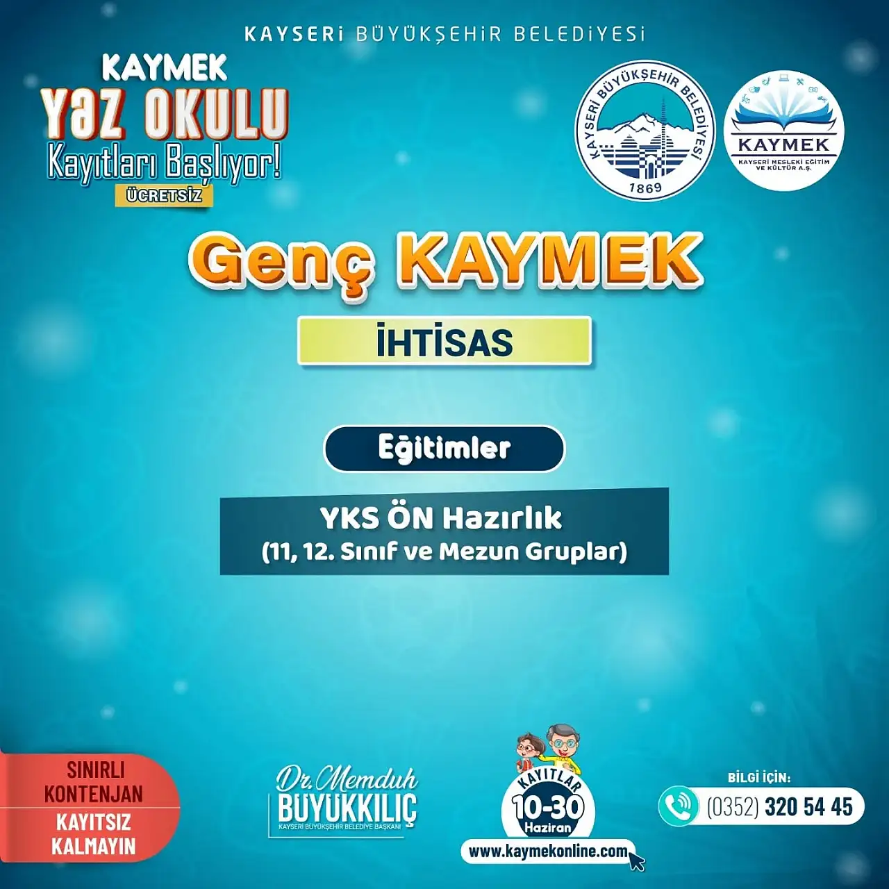 KAYMEK yaz kursları başlıyor! Her yaşa ücretsiz eğitim fırsatı