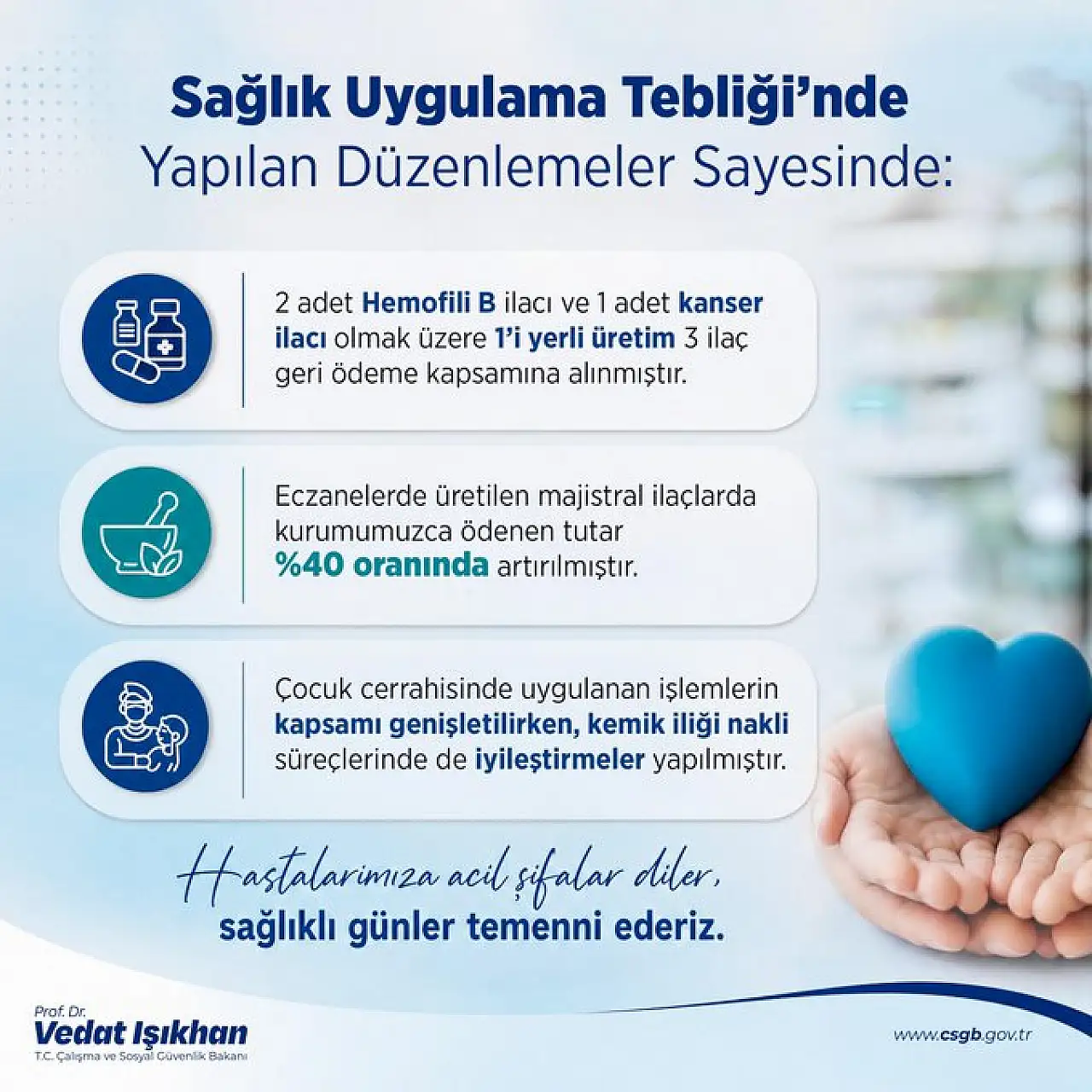 Hastaların yüzünü güldürecek düzenleme: Bakan Işıkhan açıkladı!