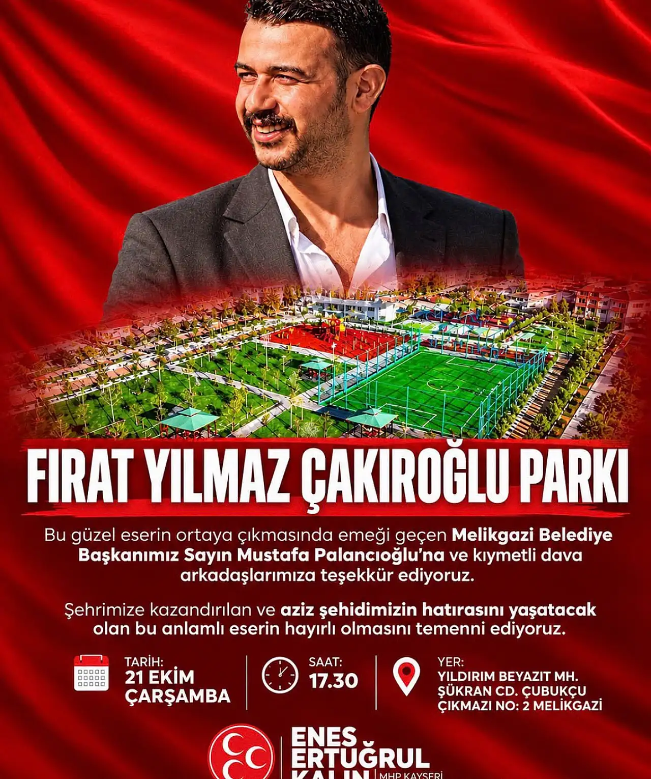 Fırat Yılmaz Çakıroğlu'nun adı parkta yaşatılacak