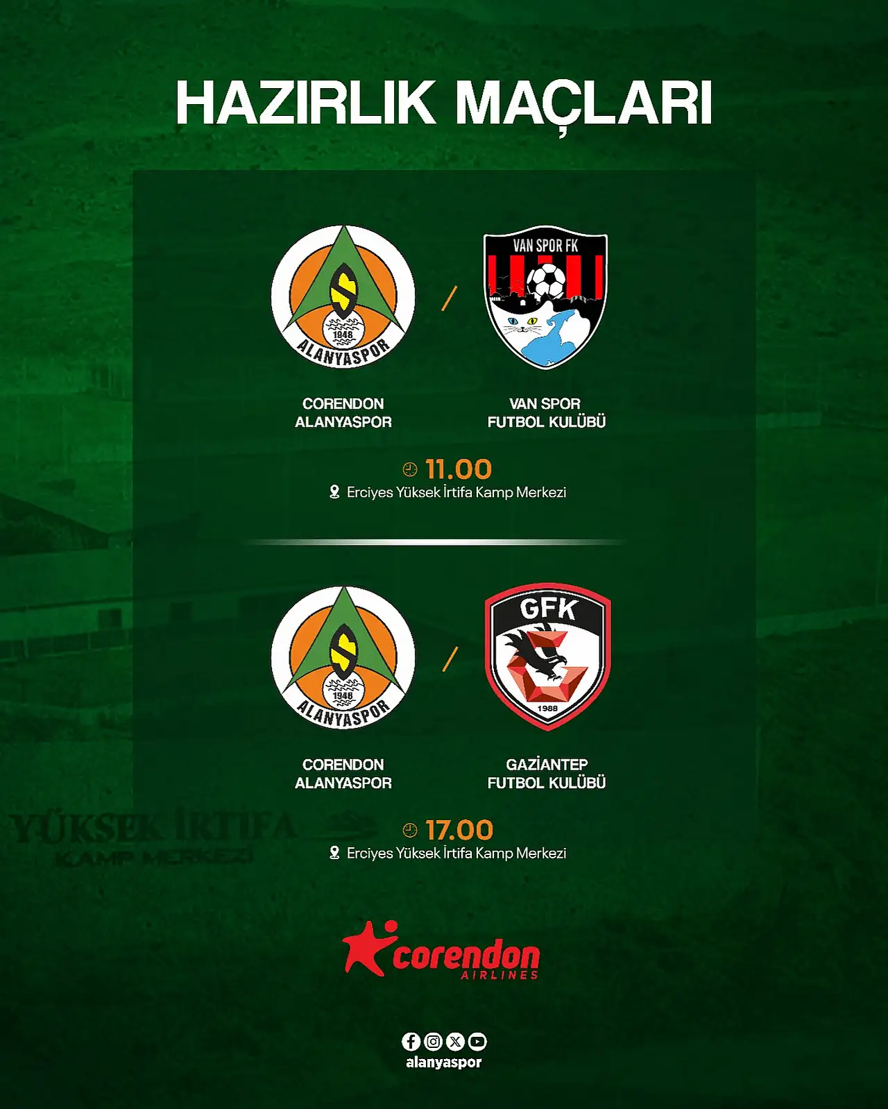 Süper Lig ekibi Erciyes'te 1 günde 2 maç yapacak! Son maçını Kayserispor ile oynayacak