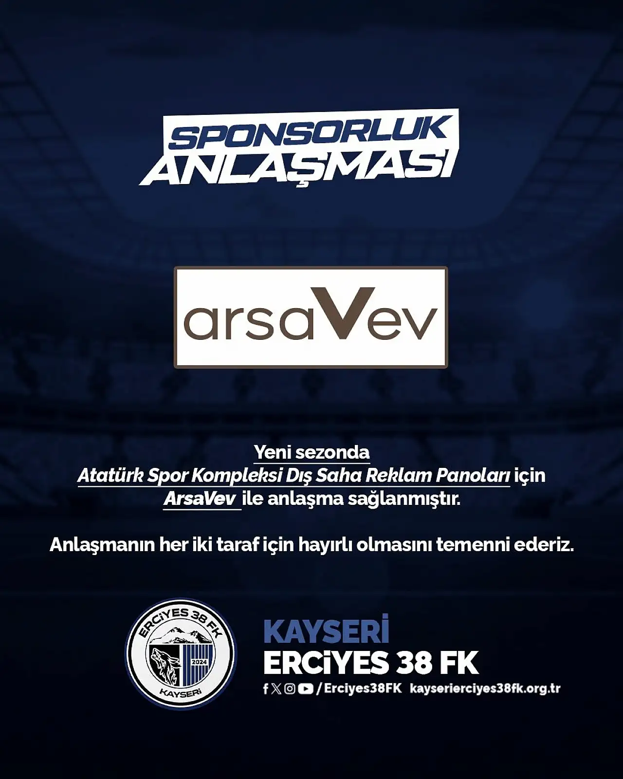 Herkes bu sponsorluğu konuşuyor: Açıkalın Erciyes 38 FK'ya isim sponsoru oldu