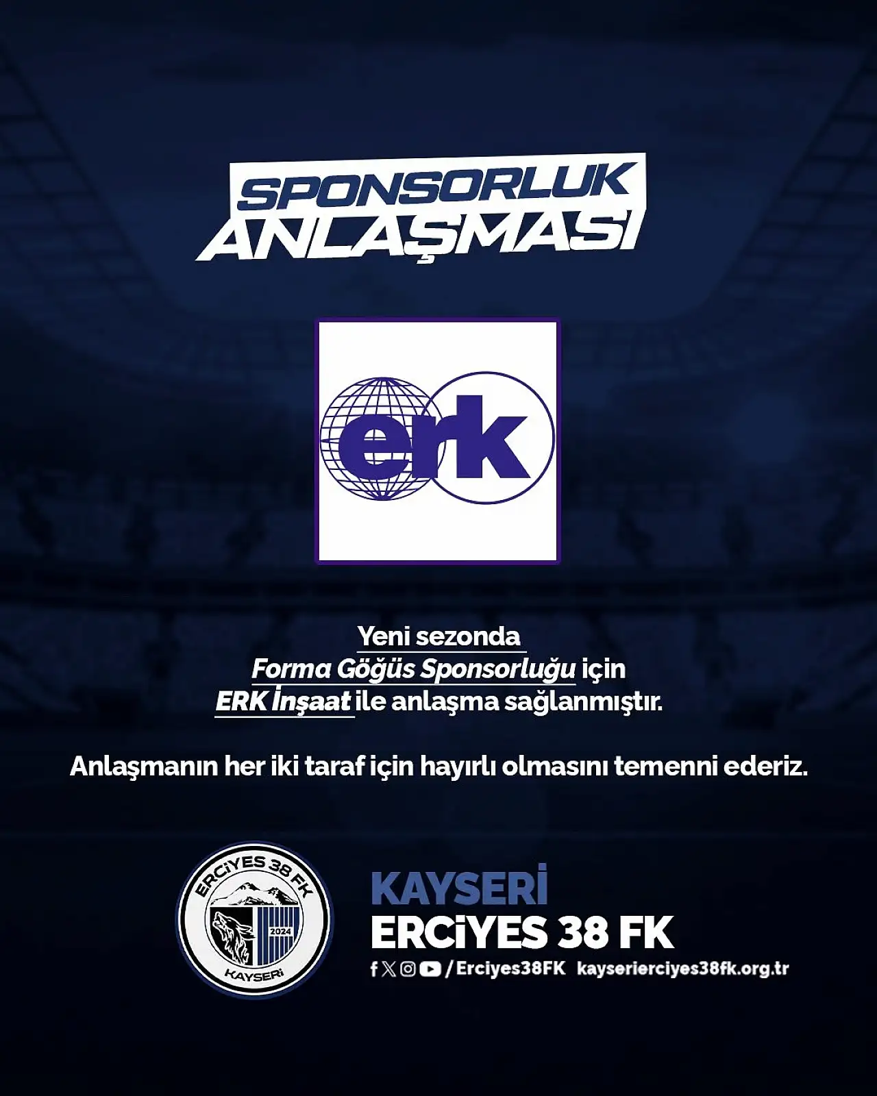 Herkes bu sponsorluğu konuşuyor: Açıkalın Erciyes 38 FK'ya isim sponsoru oldu