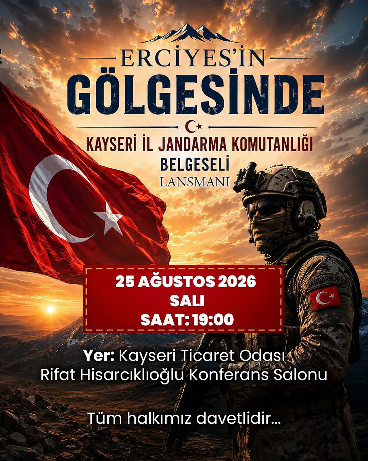 Erciyes'in Gölgesinde: Kayseri İl Jandarma Komutanlığı Belgeseli İçin Geri Sayım Başladı
