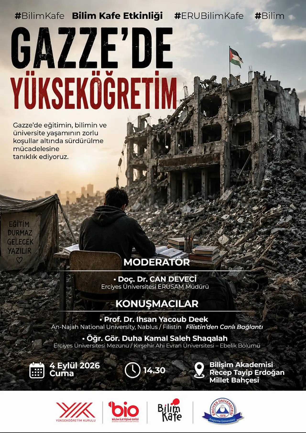 Erciyes Üniversitesi Filistin'den canlı bağlantı gerçekleştirecek!