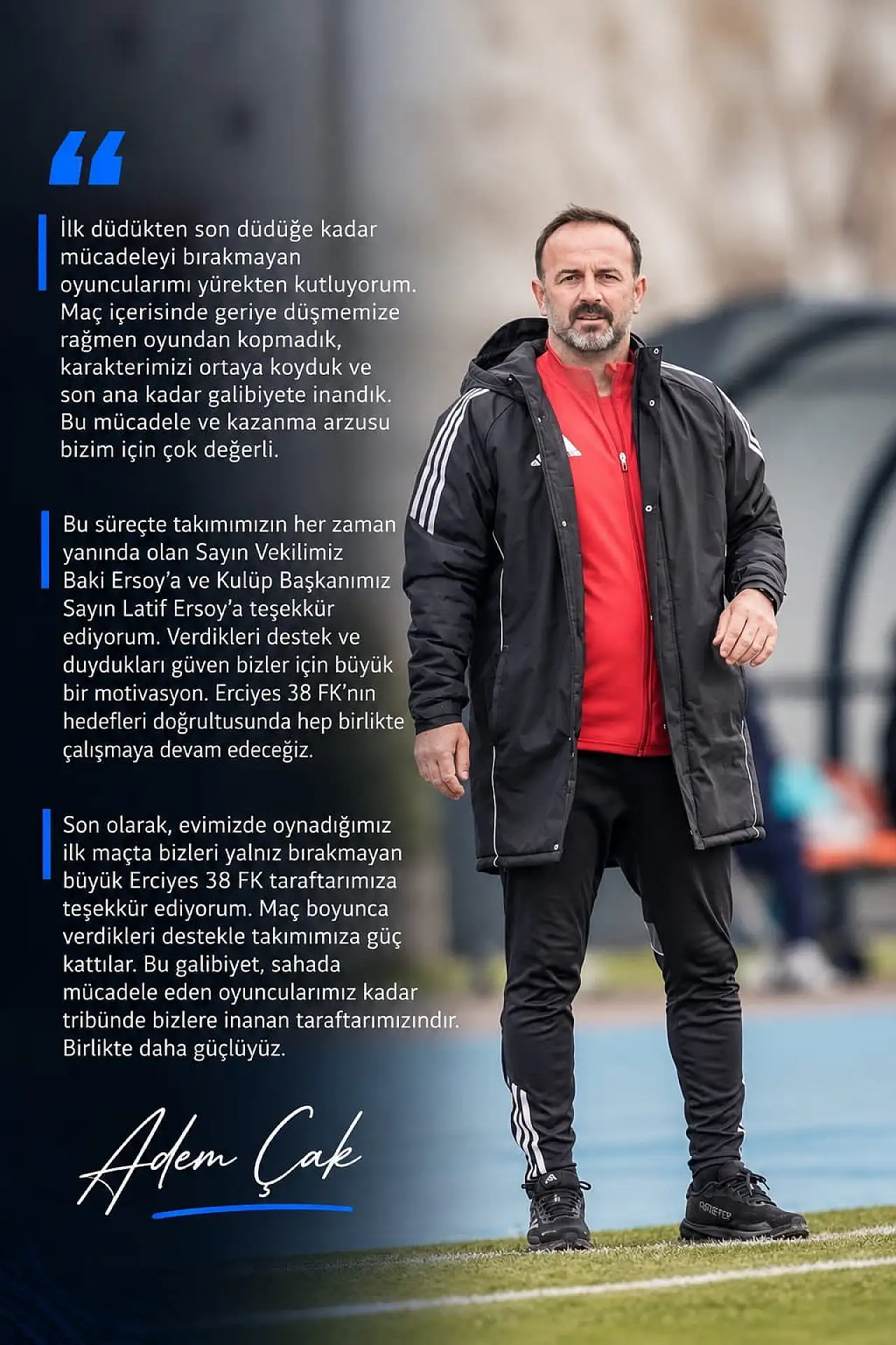 Baki Ersoy'un dokunuşu Erciyes 38 FK'da karşılık buldu