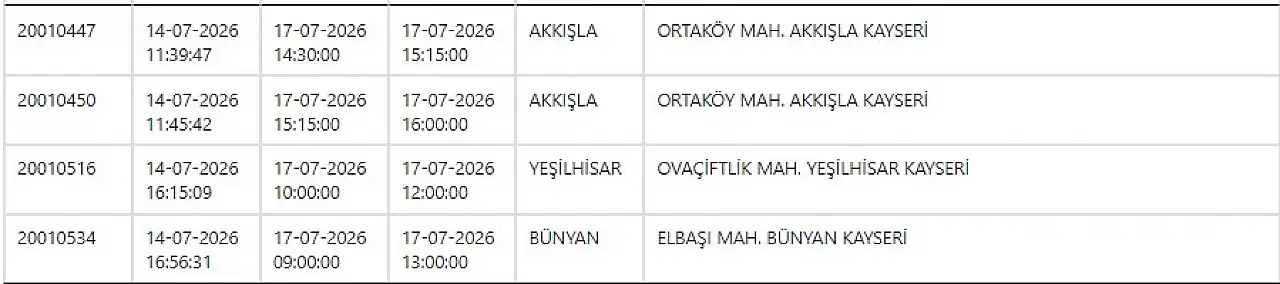 Kayseri'de dev elektrik kesintisi: 64 noktada çalışma yapılacak!