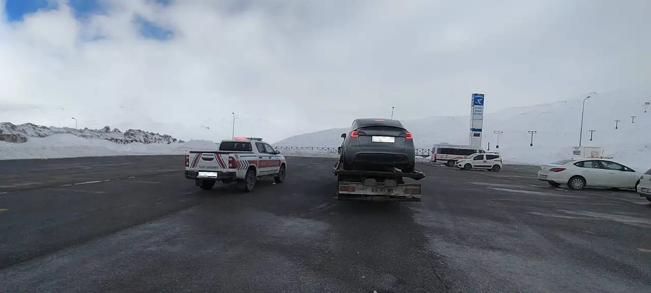 Erciyes'te drift yapan sürücüye idari işlem uygulandı!