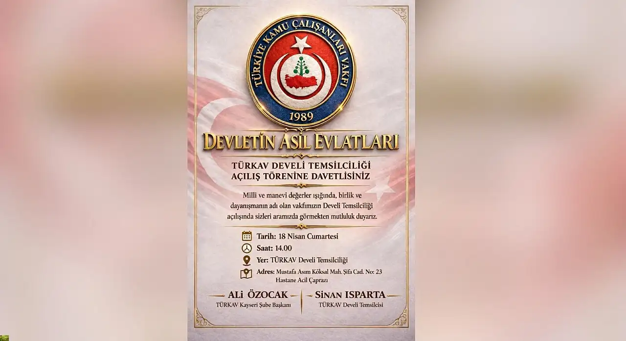 Develi'de dikkat çeken açılış! TÜRKAV sahaya iniyor