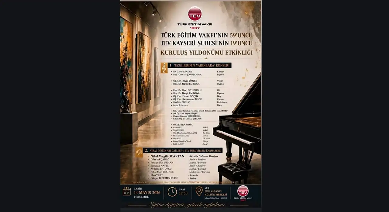Kayseri'de bu gece kaçmaz: Sanatla eğitime destek aynı çatı altında!