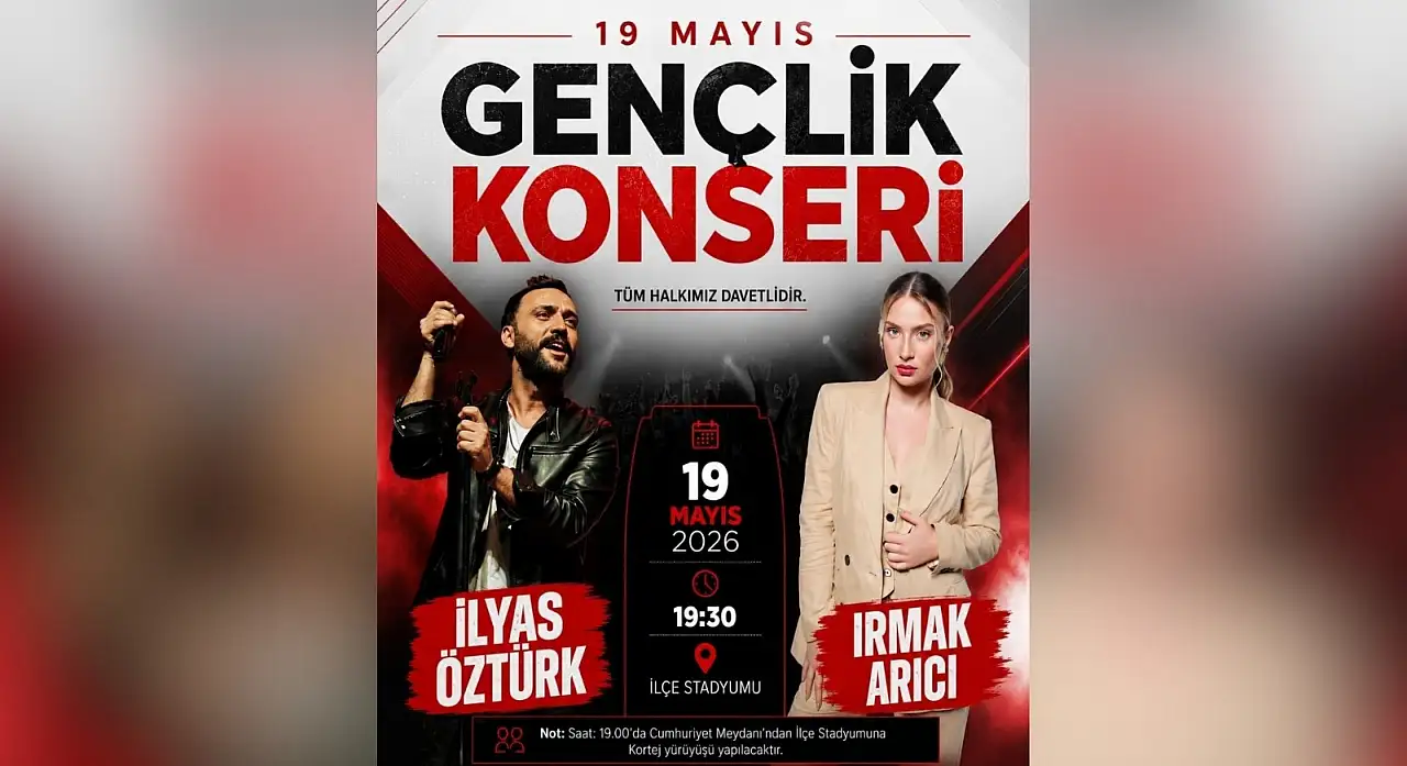 Develi'ye büyük 19 Mayıs konseri! İki ünlü isim aynı sahnede