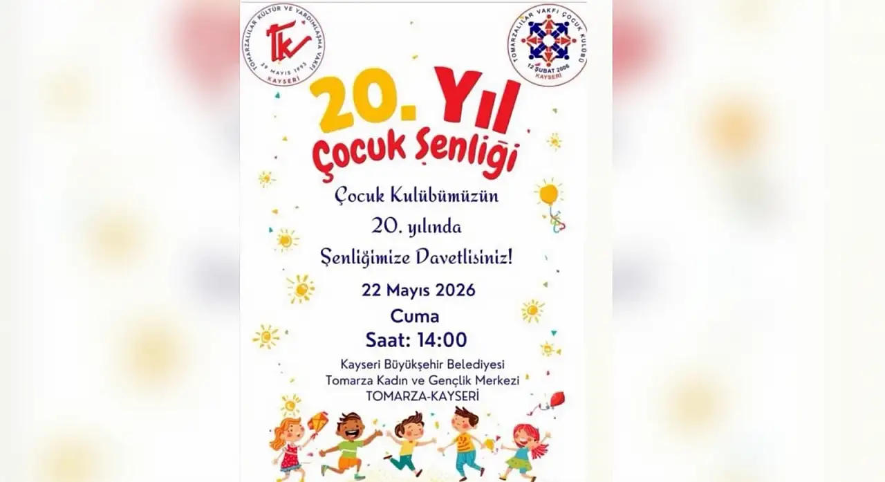 Tomarza'da çocuklar için büyük gün! Ücretsiz şenlikte neler olacak?