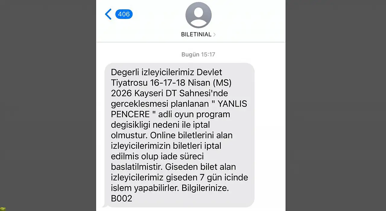 Kayseri Devlet Tiyatrosu'nda sahneye gölge düştü: Komedi oyunu son anda iptal!