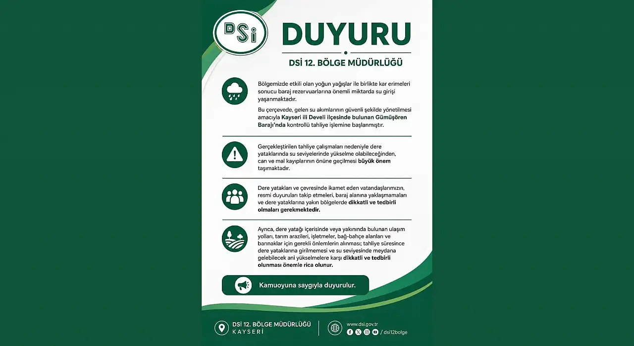 DSİ gece 'acil' dedi… Develi sabaha bu manzarayla uyandı