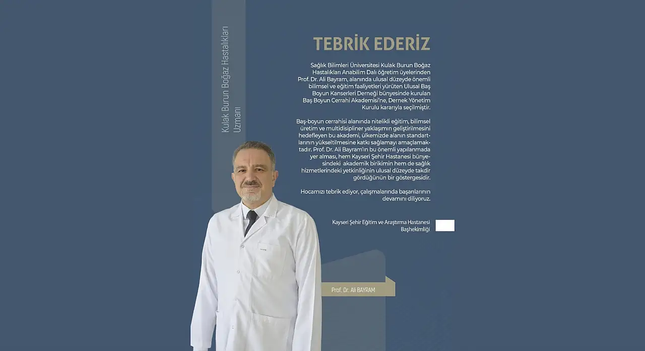 Kayseri'de görev yapan Profesör, Türkiye çapındaki akademiye seçildi
