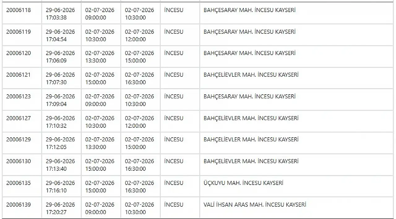 2 Temmuz Kayseri elektrik kesintisi: Kayseri ilçelerinde elektrikler ne zaman, saat kaçta gelecek?
