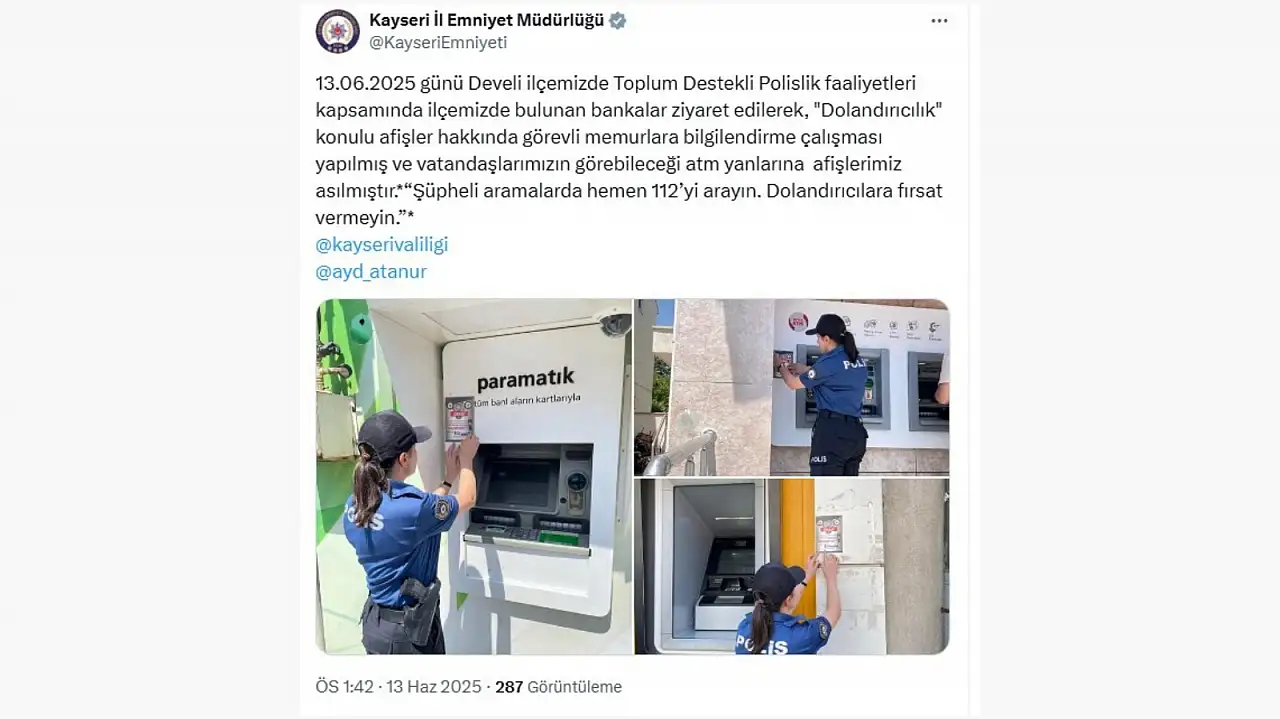 Develi'de her yere yapıştırdılar: Vatandaşları uyardılar!