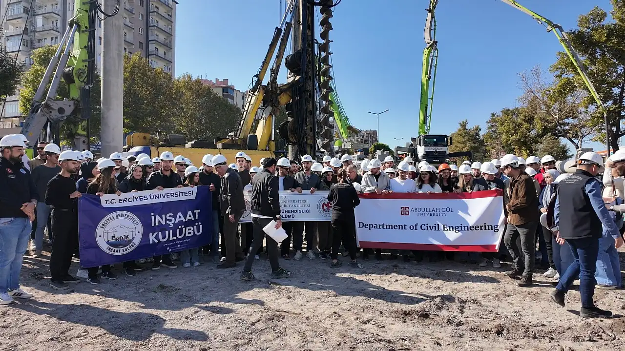 Kayseri şantiyeleri, üniversite öğrencilerine laboratuvar oldu