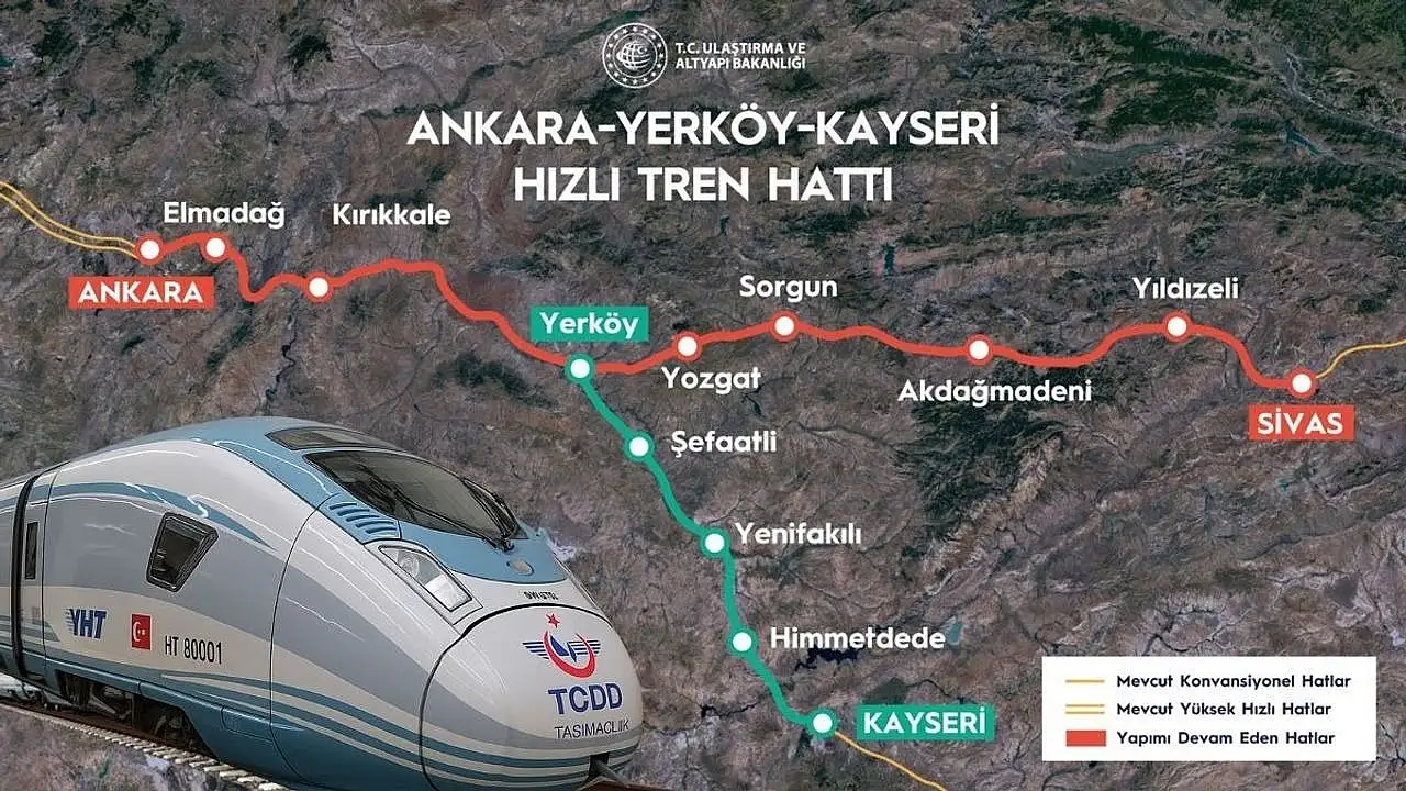 Kayseri'ye Hızlı Tren ne zaman gelecek? Son başvuru yapıldı