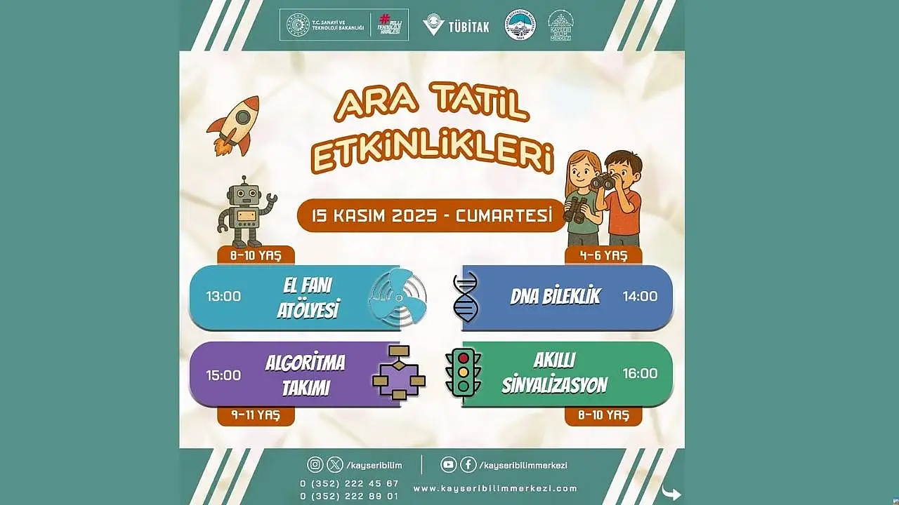 Büyükşehir'den öğrencilere ara tatil etkinlikleri