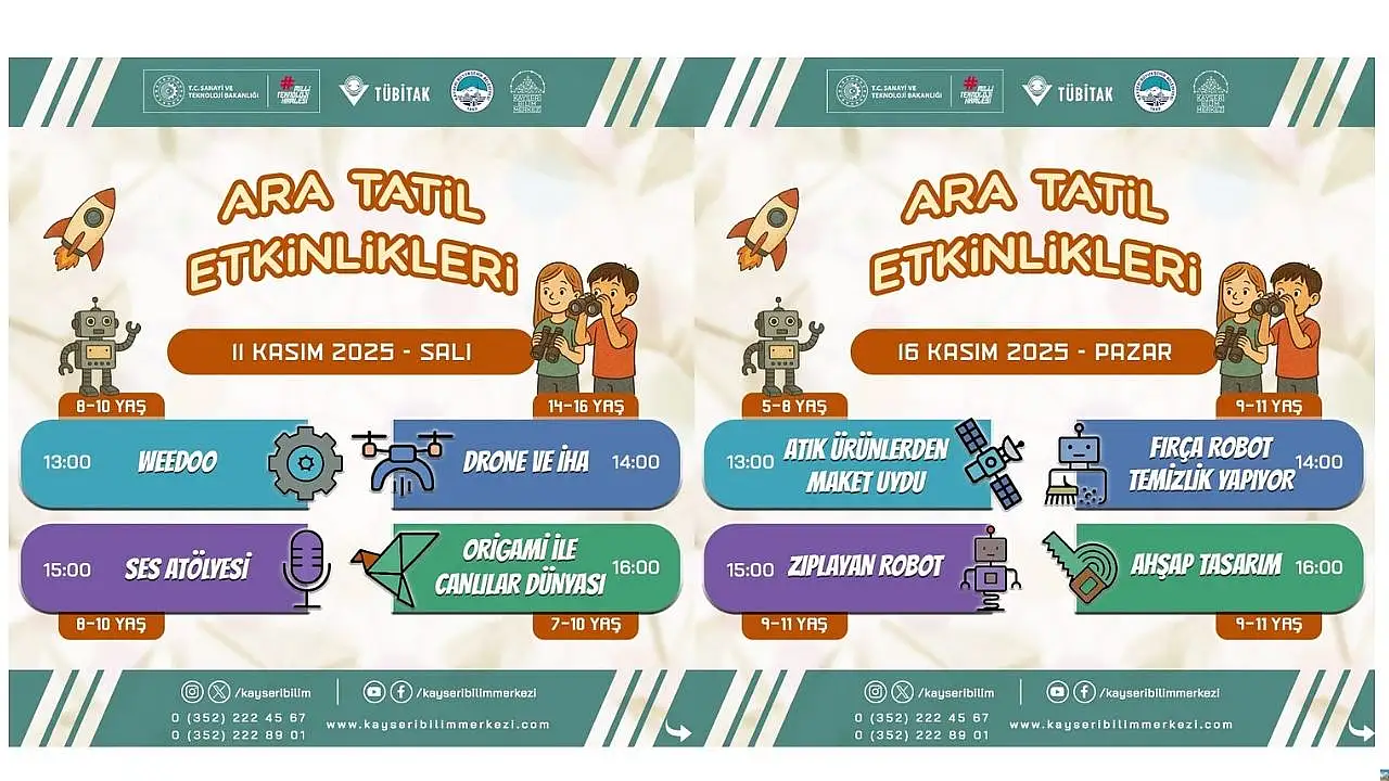 Büyükşehir'den öğrencilere ara tatil etkinlikleri