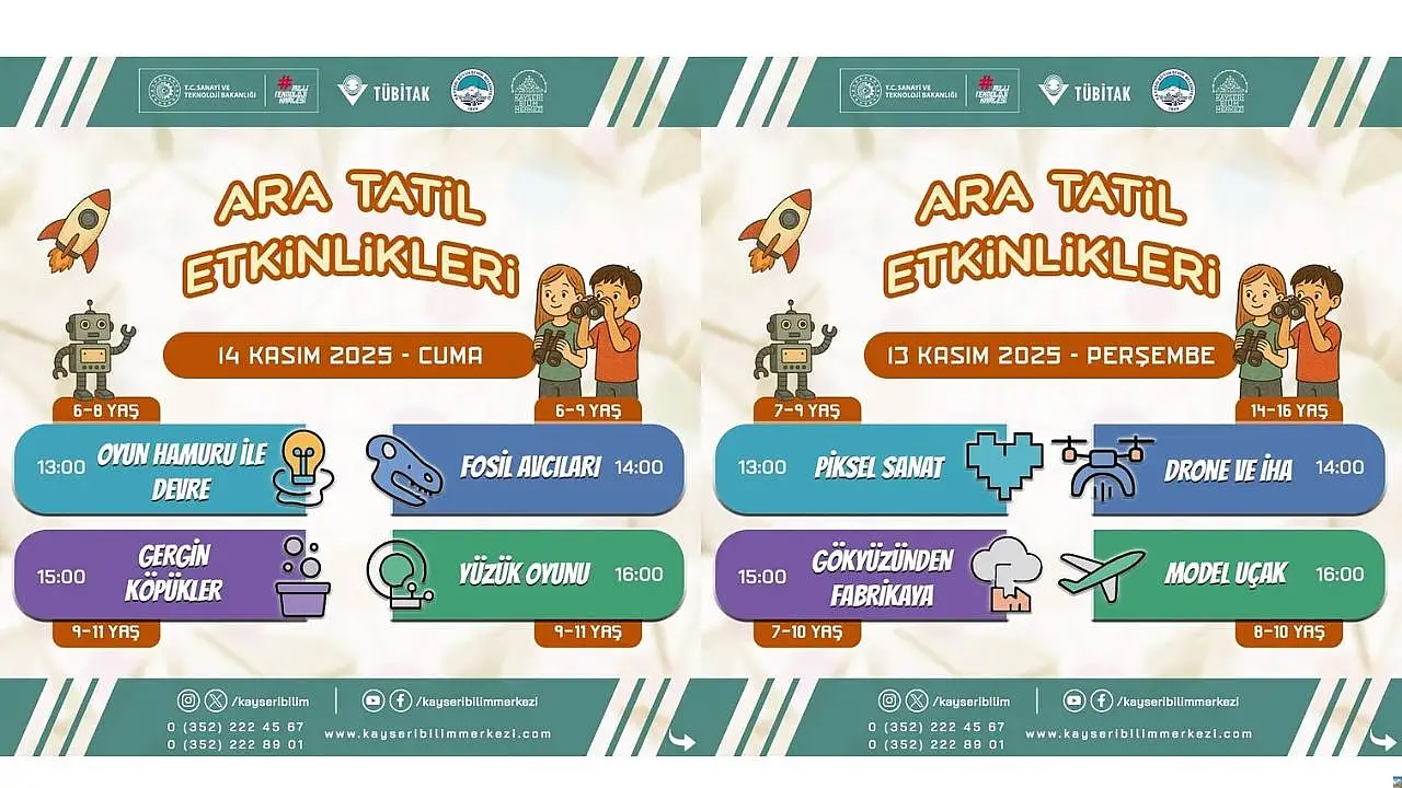 Büyükşehir'den öğrencilere ara tatil etkinlikleri
