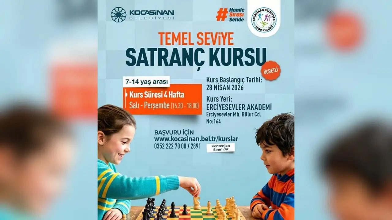 Satranç ustaları Kocasinan'da yetişecek: İşte detaylar…