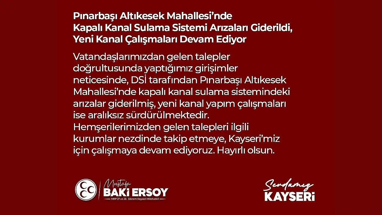 Baki Ersoy müjdeyi verdi! Çalışmalar sürüyor