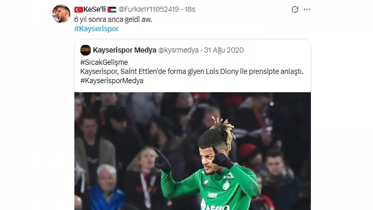 Kayserispor'da herkes dönüp aynı paylaşıma baktı
