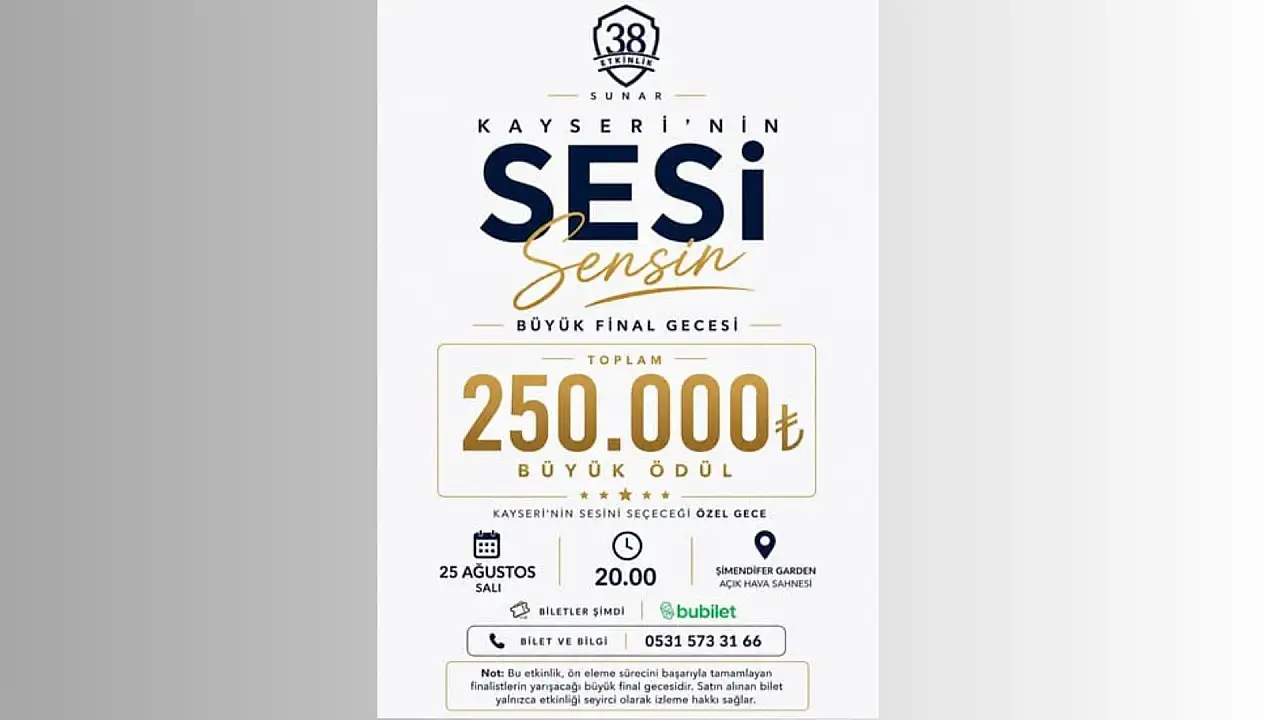 Kayseri tarih yazmaya hazırlanıyor! 250 bin liralık dev finalde tek bir isim zirveye çıkacak