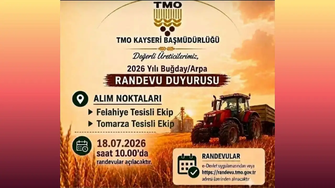 Kayseri'de TMO düğmeye bastı! Üreticileri bekleyen süreç başladı