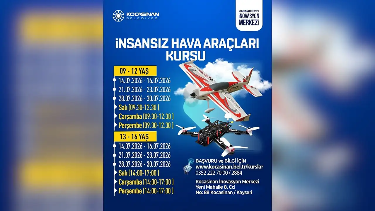 Kayseri'de İHA kursu için başvurular başladı!