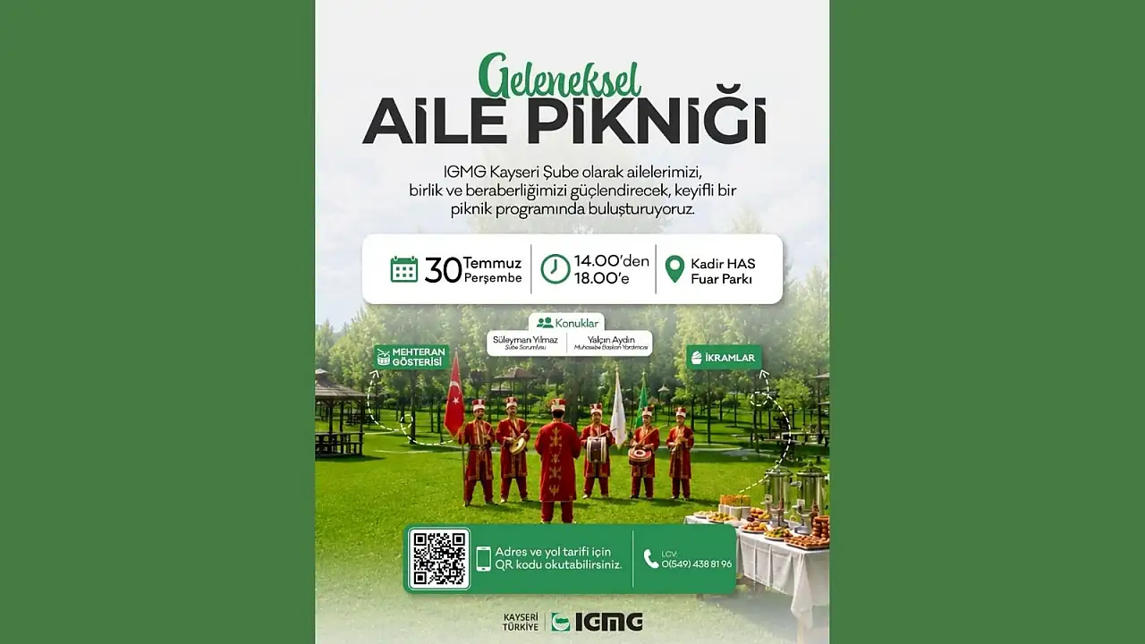 Kayseri'de aileler geleneksel buluşmada bir araya gelecek!
