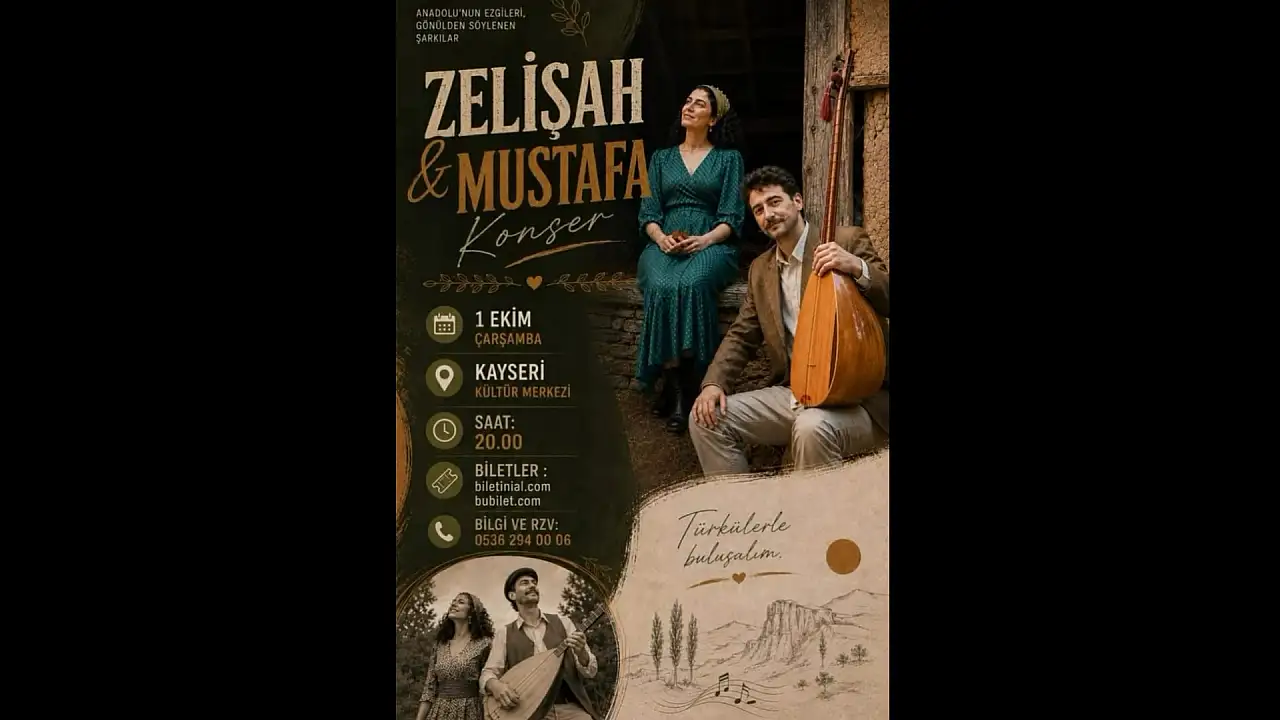 Kayseri'de kaşıklar hazır olsun! Zelişah ve Mustafa konseri geliyor