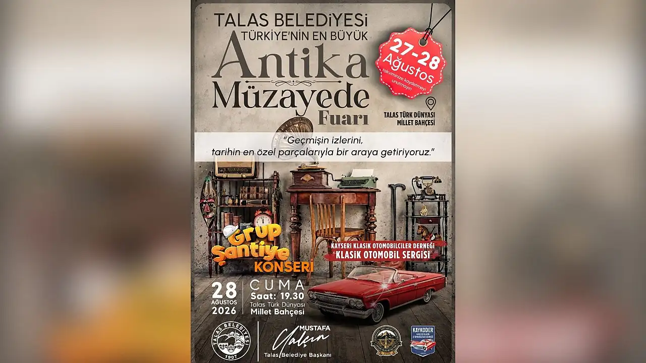 Kayseri'de antika rüzgarı esecek! Klasik otomobiller de sergilenecek