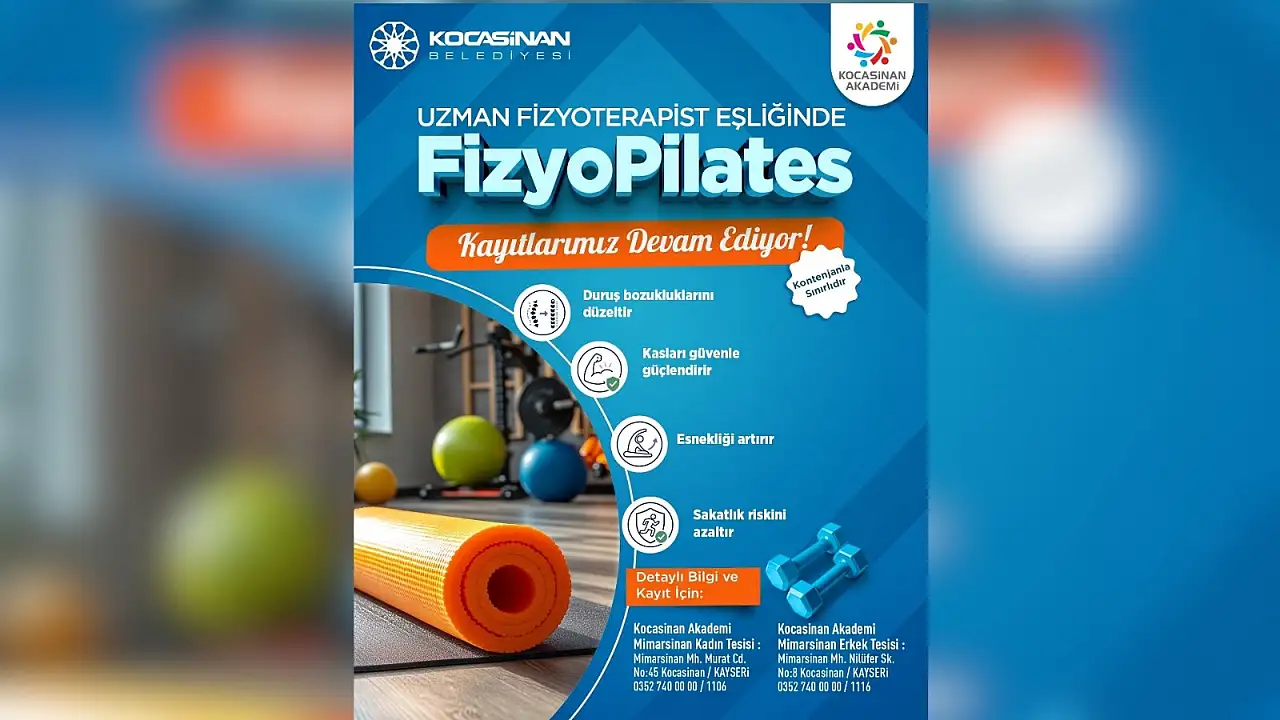 Kocasinan'da FizyoPilates imkanı: Kayıtlar sürüyor!