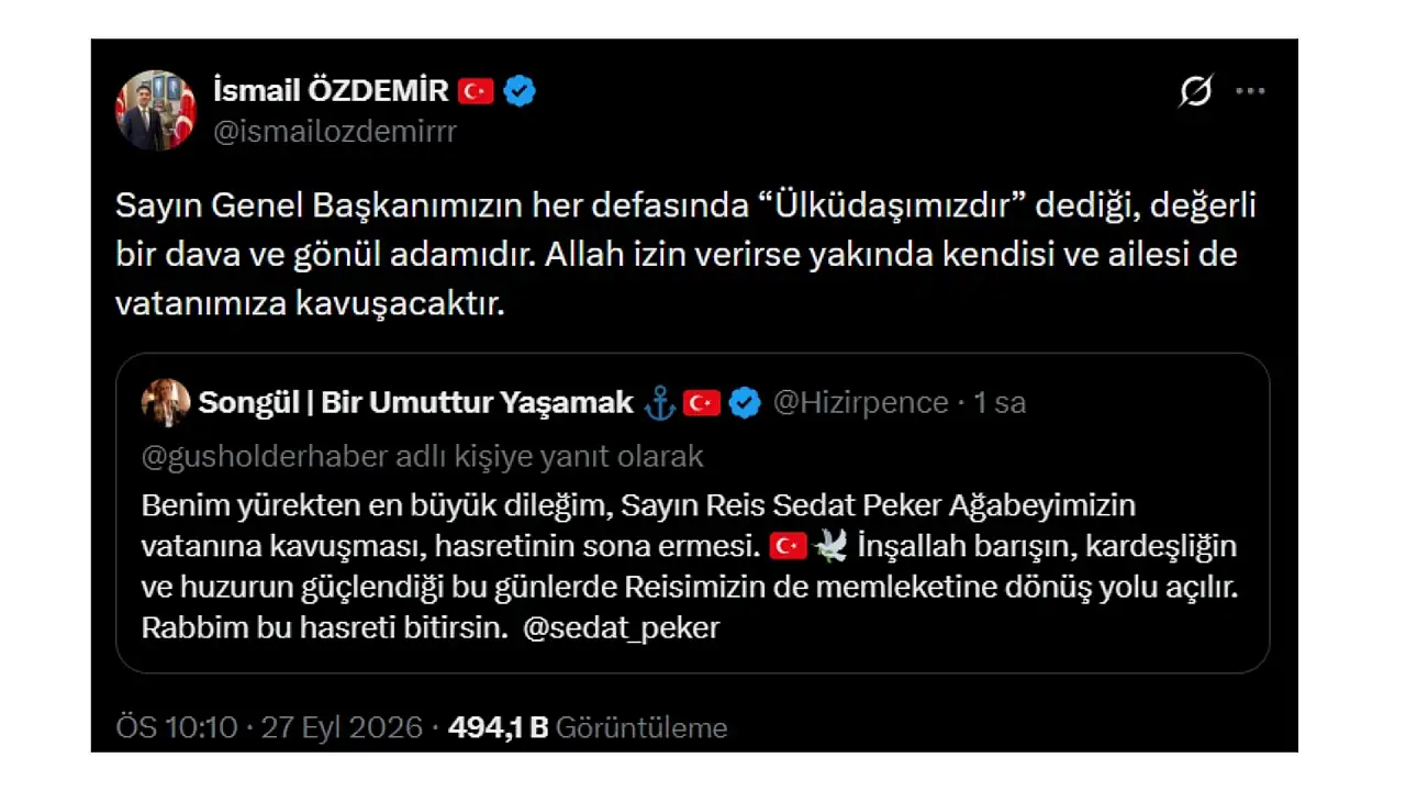 Kayserili genel başkan yardımcısından Sedat Peker açıklaması! Yurda dönüyor!