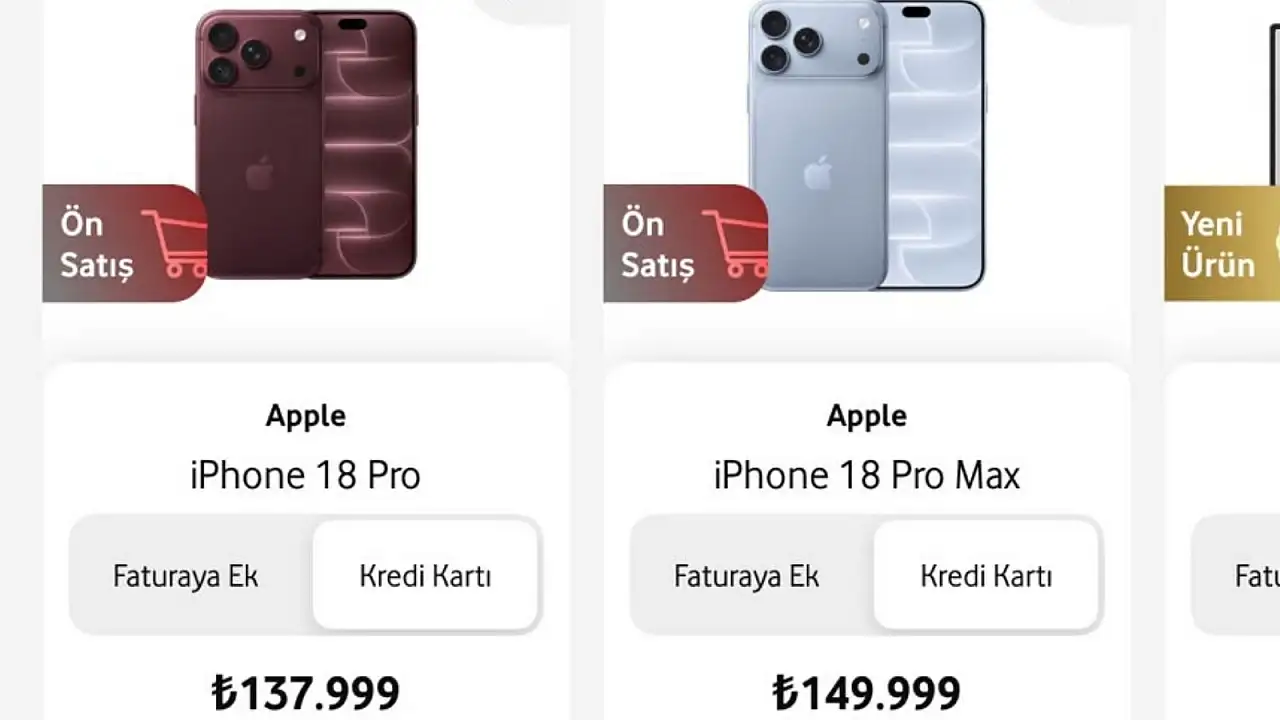 iPhone 18 Pro Türkiye'de ön satışa çıktı! Taksit imkanı da sunuldu!