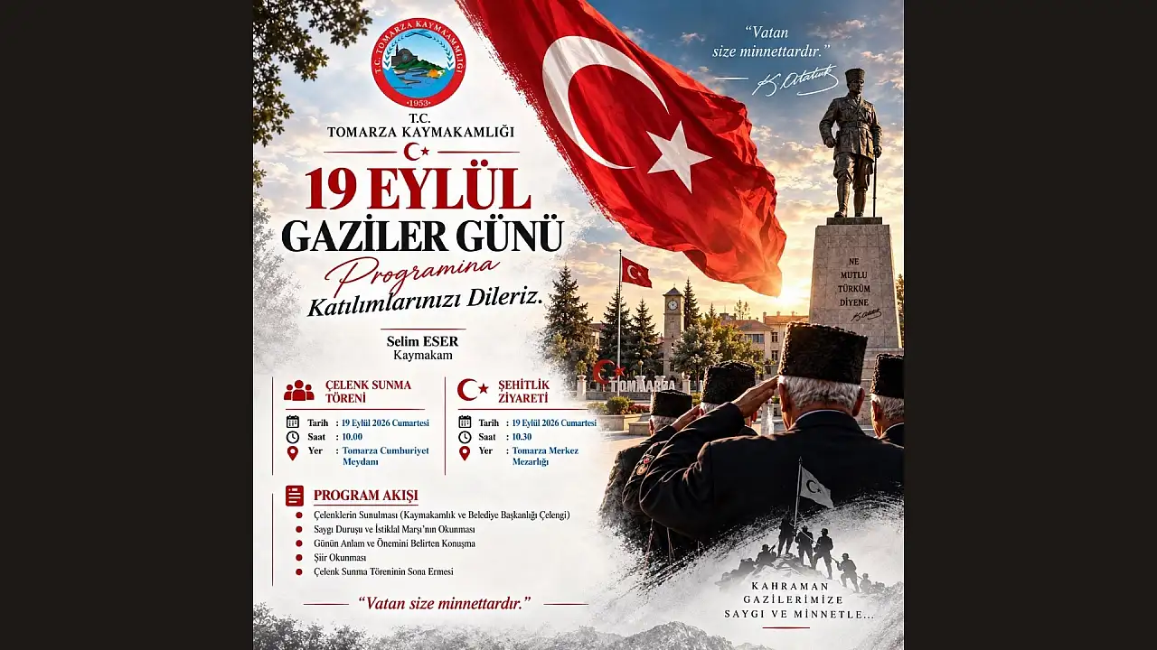 Tomarza'da yarın gözler Cumhuriyet Meydanı'nda olacak!