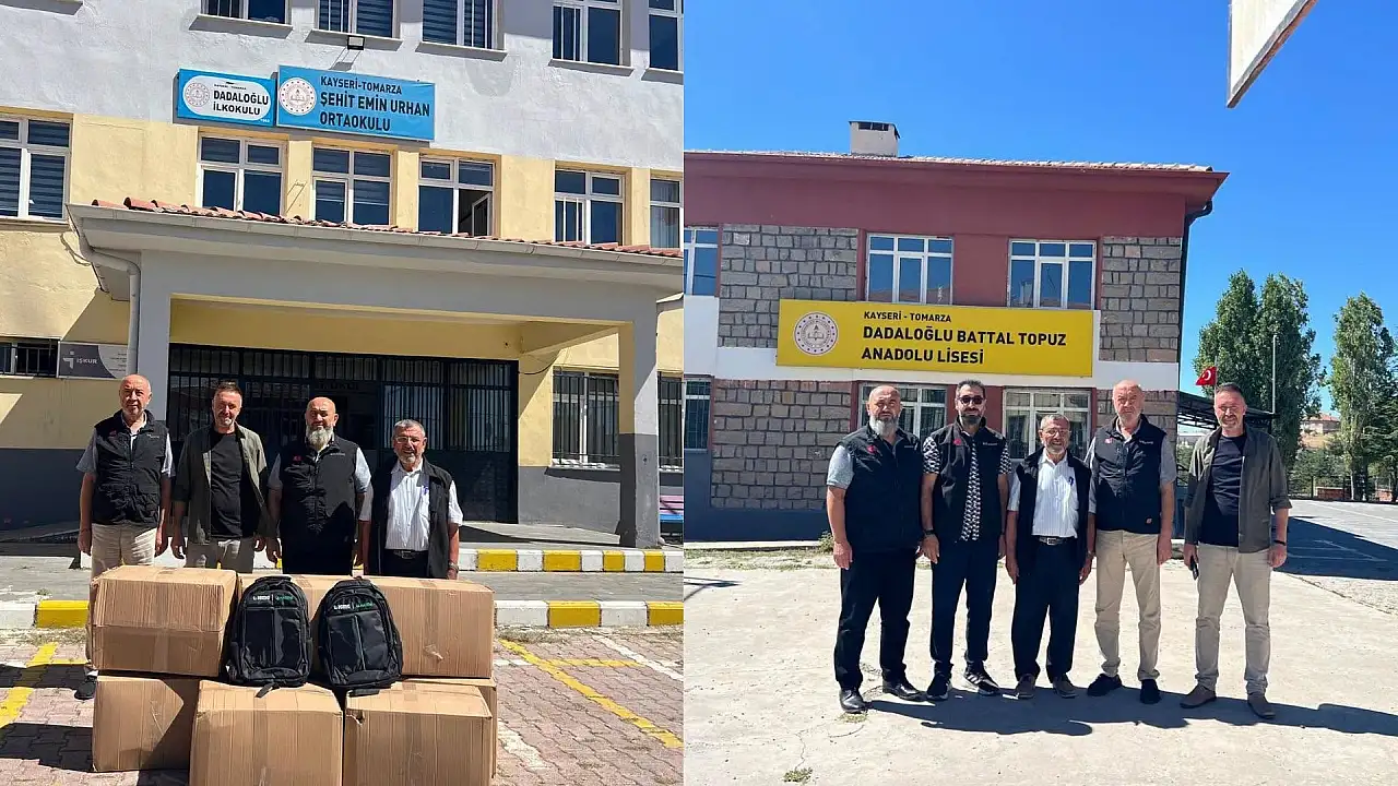Kayseri'de bin öğrenciye sürpriz! Tek tek dağıtıldı