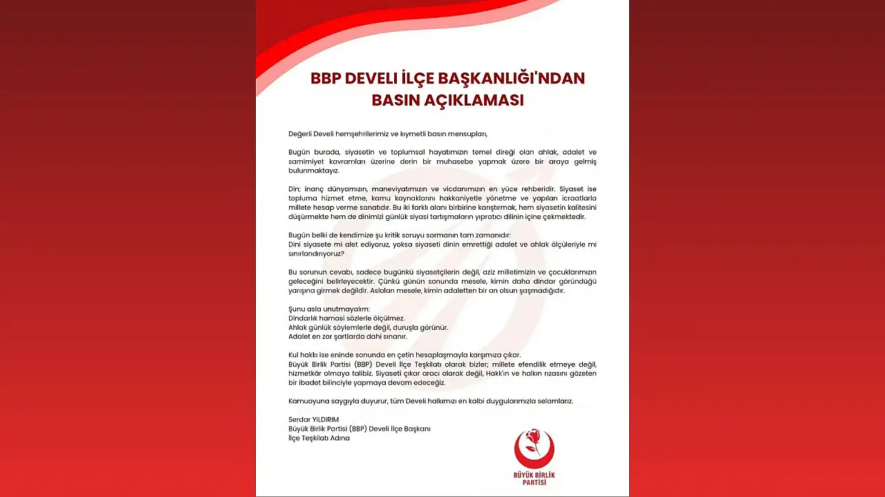 Kayseri'de siyaseti karıştıracak sözler! 'Kimin daha dindar göründüğü mesele değil'